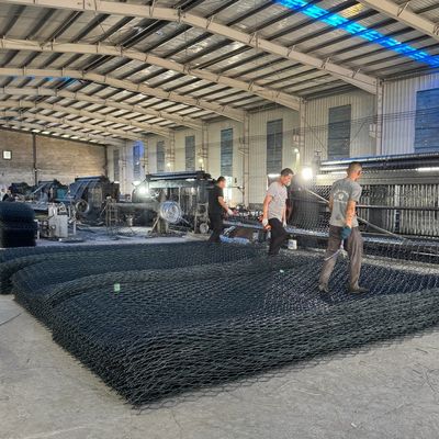 PVC Coated Green Color Gabion Box 2x1x1 Wall Hexagonal Wire Mesh Gabion Basket And Gabion Mattress For Dam Protection