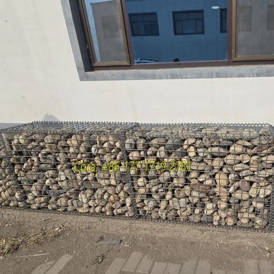 Hot-Dip Galvanized Welded Gabion Wall Baskets (1m x 0.5m x 0.3m) for Courtyard Boundary Retaining Walls & Garden Zoning