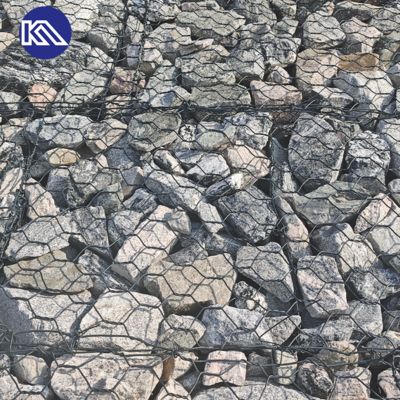 Metal Gabion Box Retaining Wall River Stone Mesh Pvc Coated Hexagonal Gabion Basket