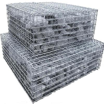 Hexagonal Mesh Gabion Box 2x1x0.5m Stone Cage with 60x80mm and 80x100mm Aperture for Retaining Walls