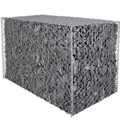 Hexagonal Mesh Gabion Metal Box 2x1x0.5m Stone Cage With 60x80mm And 80x100mm Aperture For Retaining Walls