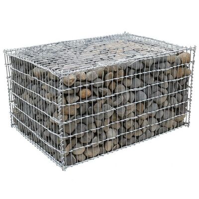 Hot Galvanized Gabion Basket Stone Cage for River Bank Protection Easily Assembled