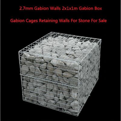 2.7mm Wire Hexagonal Wire Mesh Gabion Cages Corrosion Resistant Gabion Box for Retaining Walls