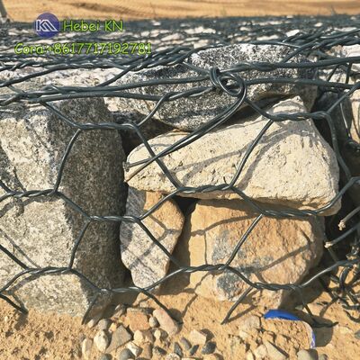 KN 2*2*1m River Dam Protection 275g ZnAl Stone Gabion Cages For Sale