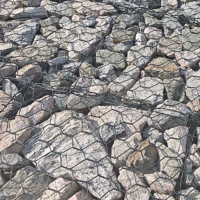 Gabion Basket And Heavy Hexagonal Gabion Wire Netting Retaining Wall