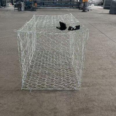 Three Twist Weave PVC Gabion Basket Heavy Duty Wire Mesh Cage For Riverbank Protection Slope Stabilization