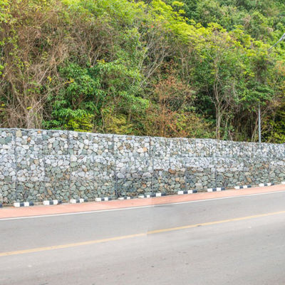 Galvanized /pvc Coated Woven Hexagonal Stone  Gabion Cages River Bank 