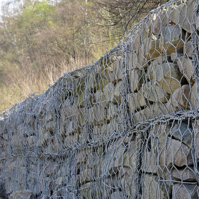 Tenunan Gabion Wire Mesh Slope Penguatan Triple Weave Anti Scour Flood Defense