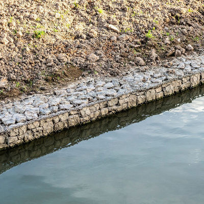Woven Gabion Cage Wetland Restoration Eco Friendly Erosion Control Recycled Material