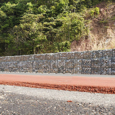 Reservoir Embankment PVC Coated Gabion Retaining Wall Woven Anti Rust Water Flow Control