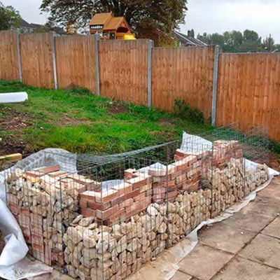 Hot Dipped Galvanized Durable Gabion wall baskets 50x200mm Aperture For Flood Control And Landscape