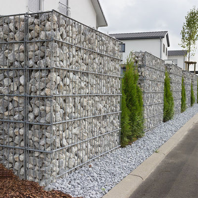 Welded Eco Friendly Gabion Boxes Hexagonal Hole For Decorative Outdoor Spaces Erosion Control