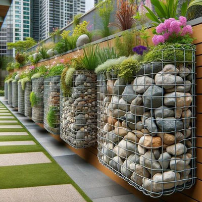 Garden Gabion Stone Cage Wall Welded High Strength With Fast Delivery galvanized gabion basket