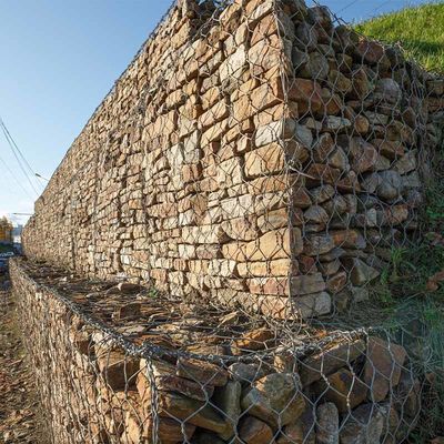 KN Produce 2*1*1m Customized Size Woven Gabion Stone Cages For River Bank Protection