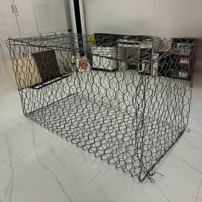 Galvanized Gabion Stone Cage Anti Corrosion Wire Netting For Landscaping Construction Projects