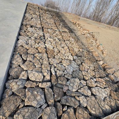 PVC Coated Wire Mesh Stone Cages Gabions Gabion Box Retaining Walls