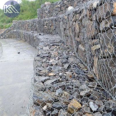 80x100mm 3x1x1m Hot Galvanized Gabion Boundary Retaining Wall Cages For Riverbank Protection In Africa