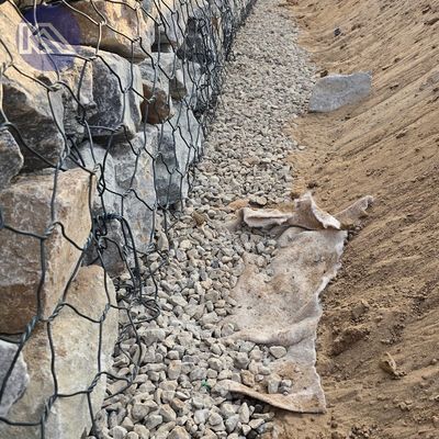 Double Twisted Corrosion Resistant Gabion Retaining Wall Easy to Install for Canal Construction