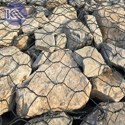Stability 2*1*1m Retaining Gabion Wall Hexagonal Mesh 8*10cm / 10*12cm For Erosion Control And Flood Protection
