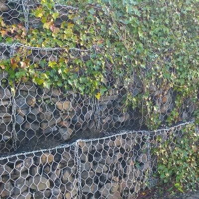 Galvanized Iron Wire Stone Gabion Wall Cages Hexagonal Hole Shape 60x80 Mm 80X100mm 100x120mm