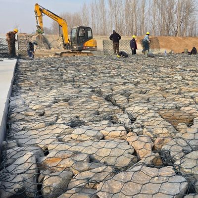 PVC-gecoat gabion gaas met laag onderhoud voor langdurige duurzaamheid en esthetische verbetering