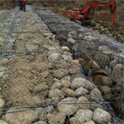 80x100mm Low Carbon Steel Zinc Plated Wire Mesh Gabion Basket 2x1x1 Size Ring Connect Fence