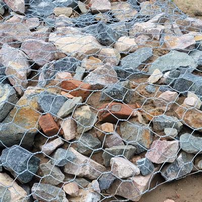 2×1×1m Kalıcı Taş Doldurulmuş En Düşük Fiyat Galvanize Gabion Duvar Koruması için Gabion Mesh Duvarı