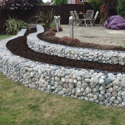 Heavy Duty Galvanized Gabion Wall Planting with 3-6 mm Wire Diameter and 50x50 mm Mesh for Garden Landscape