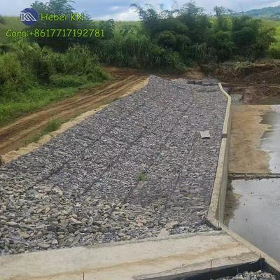 Galfan 275g Gabion Rock Protection Wire Mesh Cage As Stone Retaining Wall Fence
