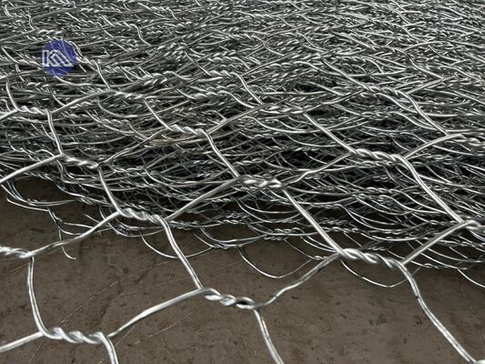 Erosion Control Crimped Square Gabion Box Retaining Wall With Bending/PVC Coated Galvanized Gabion