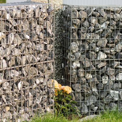 2 メートル × 0.3 メートル × 1 メートル亜鉛メッキ鋼溶接蛇籠ボックス石バスケットフェンス壁庭の装飾用